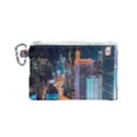 High Rise Buildings With Lights Canvas Cosmetic Bag (Small) View1