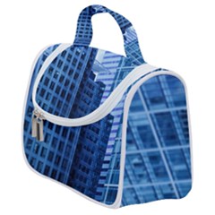 City Blue Building Construction Satchel Handbag