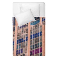 Low Angle Photography Of Beige And Blue Building Duvet Cover Double Side (single Size) by Pakrebo