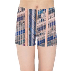 Low Angle Photography Of Beige And Blue Building Kids  Sports Shorts by Pakrebo