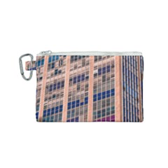 Low Angle Photography Of Beige And Blue Building Canvas Cosmetic Bag (small) by Pakrebo