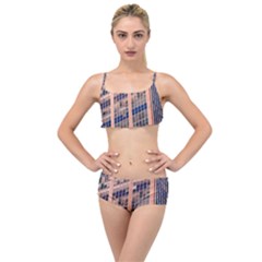 Low Angle Photography Of Beige And Blue Building Layered Top Bikini Set by Pakrebo