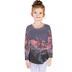 Snowy Summit Kids  Long Sleeve Tee