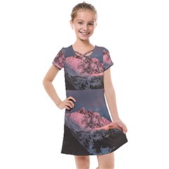 Snowy Summit Kids  Cross Web Dress by Pakrebo