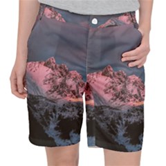 Snowy Summit Pocket Shorts by Pakrebo