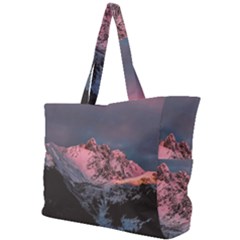 Snowy Summit Simple Shoulder Bag by Pakrebo