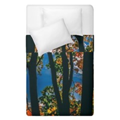 Silhouette Of Trees Duvet Cover Double Side (single Size) by Pakrebo