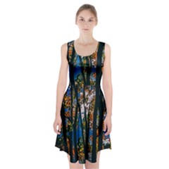 Silhouette Of Trees Racerback Midi Dress by Pakrebo