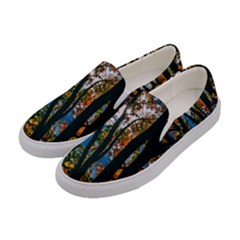 Silhouette Of Trees Women s Canvas Slip Ons by Pakrebo