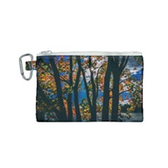 Silhouette Of Trees Canvas Cosmetic Bag (small) by Pakrebo