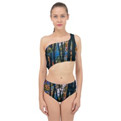 Silhouette Of Trees Spliced Up Two Piece Swimsuit by Pakrebo