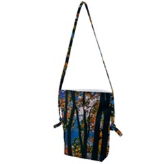 Silhouette Of Trees Folding Shoulder Bag by Pakrebo