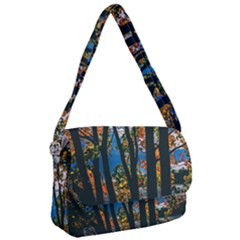 Silhouette Of Trees Courier Bag by Pakrebo