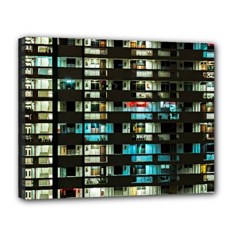 Architectural Design Architecture Building Cityscape Canvas 14  X 11  (stretched) by Pakrebo