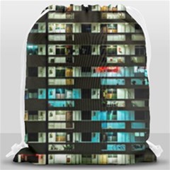 Architectural Design Architecture Building Cityscape Drawstring Bag (large) by Pakrebo