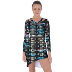 Architectural Design Architecture Building Cityscape Asymmetric Cut-out Shift Dress by Pakrebo