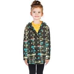 Architectural Design Architecture Building Cityscape Kids  Double Breasted Button Coat by Pakrebo