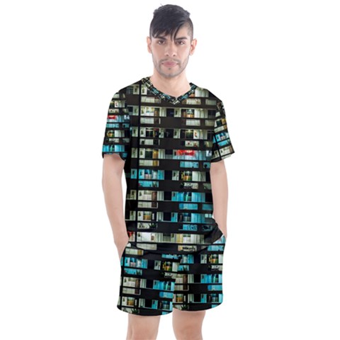 Architectural Design Architecture Building Cityscape Men s Mesh Tee And Shorts Set by Pakrebo