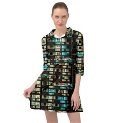 Architectural Design Architecture Building Cityscape Mini Skater Shirt Dress by Pakrebo