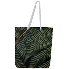 Green Leaves Photo Full Print Rope Handle Tote (large) by Pakrebo