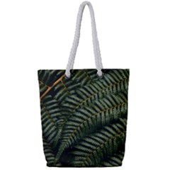 Green Leaves Photo Full Print Rope Handle Tote (small) by Pakrebo