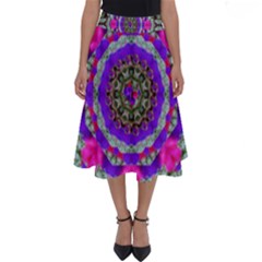 Floral To Be Happy Of In Soul Perfect Length Midi Skirt by pepitasart