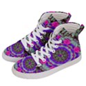 Floral To Be Happy Of In Soul Men s Hi-Top Skate Sneakers View2