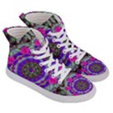 Floral To Be Happy Of In Soul Men s Hi-Top Skate Sneakers View3