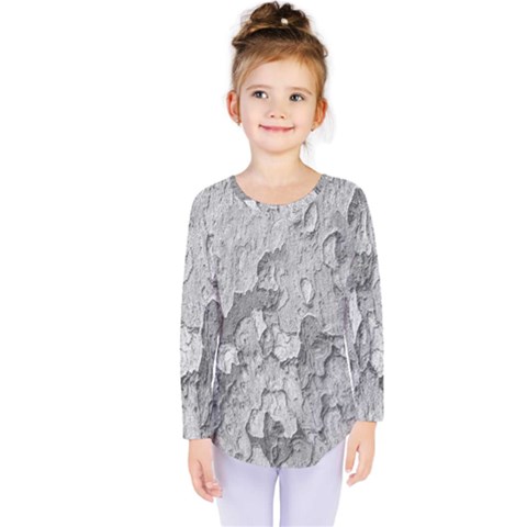 Nature Texture Print Kids  Long Sleeve Tee by dflcprintsclothing