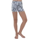 Nature Texture Print Kids  Lightweight Velour Yoga Shorts View1