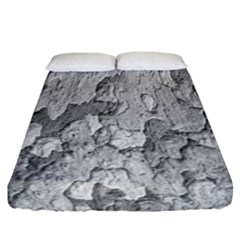 Nature Texture Print Fitted Sheet (california King Size) by dflcprintsclothing