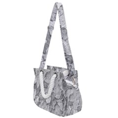 Nature Texture Print Rope Handles Shoulder Strap Bag