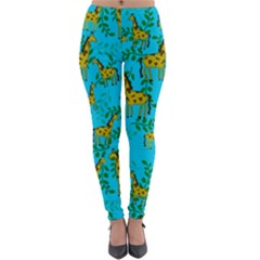 Cute Giraffes Pattern Lightweight Velour Leggings