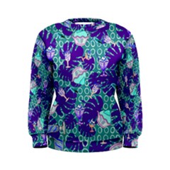 Ice Cream Tropical Pattern Blue Women s Sweatshirt