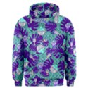 Ice Cream Tropical Pattern Blue Men s Overhead Hoodie View1