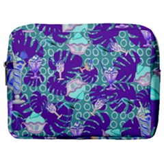 Ice Cream Tropical Pattern Blue Make Up Pouch (Large)