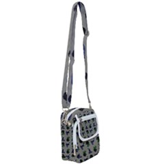 Gothic Girl Rose Grey Pattern Shoulder Strap Belt Bag