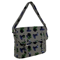 Gothic Girl Rose Grey Pattern Buckle Messenger Bag by snowwhitegirl