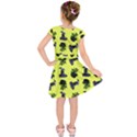 Gothic Girl Rose Yellow Pattern Kids  Short Sleeve Dress View2