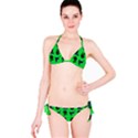 Gothic Girl Rose Green Pattern Classic Bikini Set View3