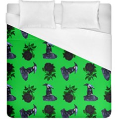 Gothic Girl Rose Green Pattern Duvet Cover (king Size) by snowwhitegirl