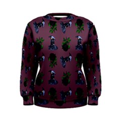 Gothic Girl Rose Mauve Pattern Women s Sweatshirt by snowwhitegirl