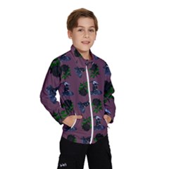 Gothic Girl Rose Mauve Pattern Kids  Windbreaker by snowwhitegirl