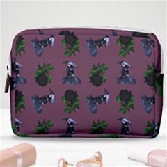 Gothic Girl Rose Mauve Pattern Make Up Pouch (medium) by snowwhitegirl