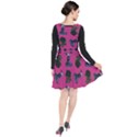 Gothic Girl Rose Pink Pattern Plunge Pinafore Dress View2