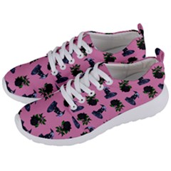 Gothic Girl Rose Light Pink Pattern Men s Lightweight Sports Shoes by snowwhitegirl