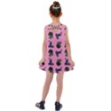 Gothic Girl Rose Light Pink Pattern Kids  Cross Back Dress View2