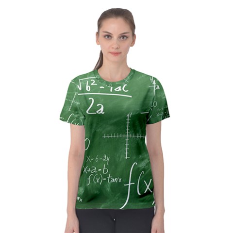 Mathematics Green Women s Sport Mesh Tee by snowwhitegirl