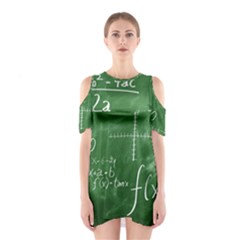 Mathematics Green Shoulder Cutout One Piece Dress