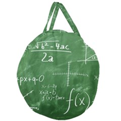 Mathematics Green Giant Round Zipper Tote by snowwhitegirl